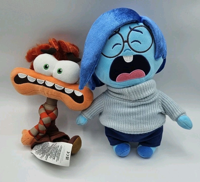 Disney Store Official Anxiety / Sadness Soft Toy Bundle - Pixar's Inside Out