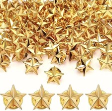 Pin Estrella Dorada Solapa Insignia 3D Color Dorado Metal Alabanza Premio Reconocimiento