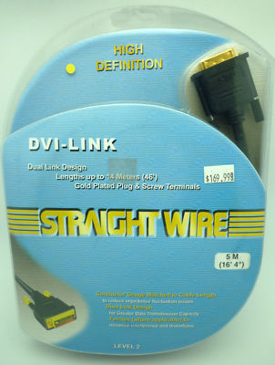 Straightwire DVI-Link 5 meter DVI Cable  New in Box!  