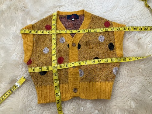 The Animals Observatory Orange Bat Vest Kids Size 4 Cardigan - Picture 9 of 13