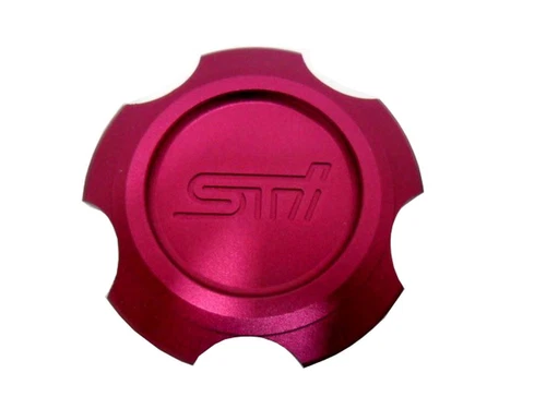 JDM Red Racing Oil Fuel Filler Cap Aluminum for Subaru WRX STi GC GG STi Logo