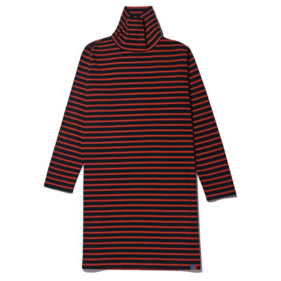 KULE Women's The Turtleneck Dress Navy / Poppy Striped Size XS - NWT