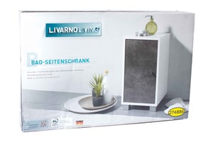 Livarno Living® Bad Seitenschrank Schrank Tür Betonoptik Möbel Made ... Livarno Living® Bad Seitenschrank Schrank Tür Betonoptik Möbel Made ...