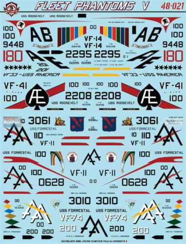 Bullseye Model Aviation 1/48 Decals F-4B Phantom II Fleet Phantoms V - 48021 - Picture 2 of 3