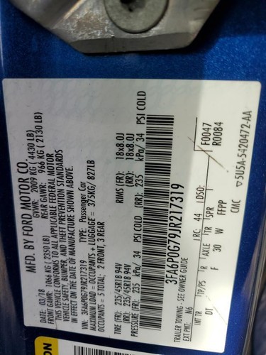 Used Ignition Switch fits: 2018 Ford Fusion dash mounted keyless ignition push b - Picture 13 of 16
