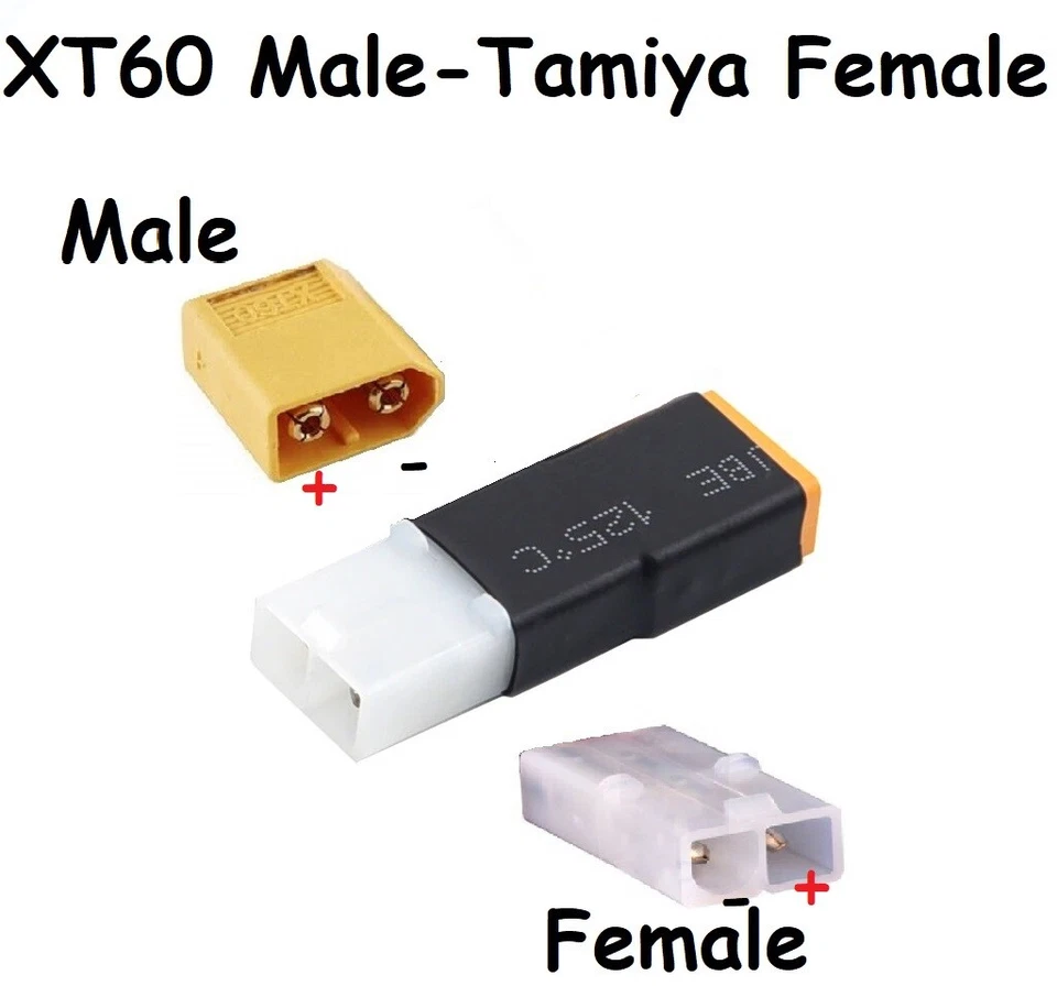 Tamiya to XT60 Connector Adaptor Plug RC Male-Female XT-60 to Tamiya UK Seller - Image 3 of 4