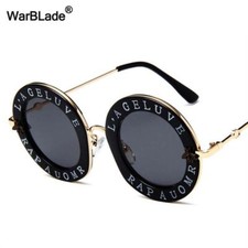 Retro Round Sunglasses Metal Frame Polycarbonate Glasses Unisex Fashion Eyewear