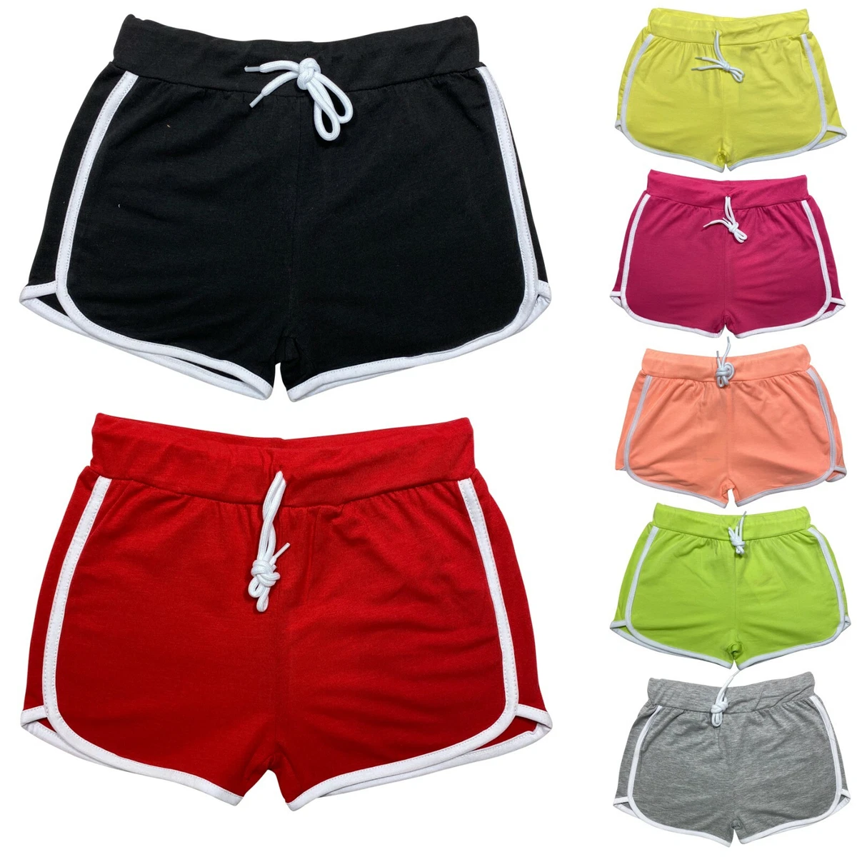 Auranso Toddler Boys Girls Active Running Shorts 3 Pack Kids Cotton Beach  Sports Casual Short Pants 4-5T 3 Pack D