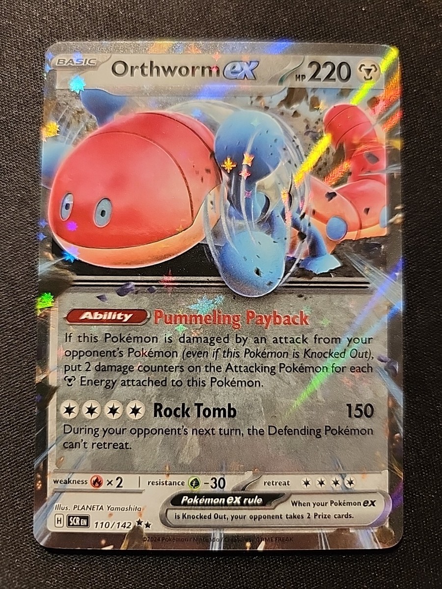 orthworm ex pokemon card value - 162/142 - Stellar Crown the Defending Pokmon cant retreat. Orthworm EX - 110/142 -