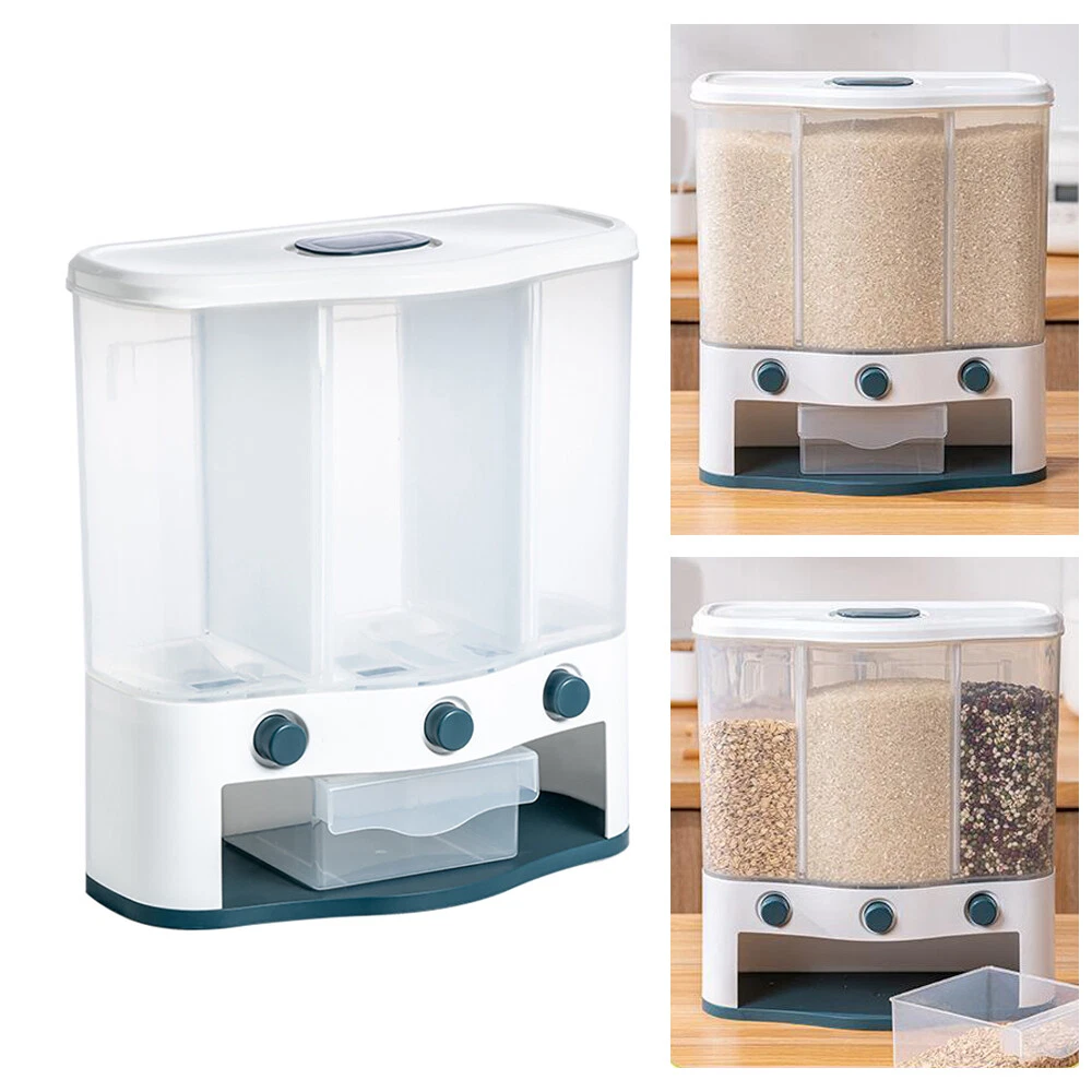 CLEARANCE 6-grid Rice Storage Cereal Dispenser Grain Container