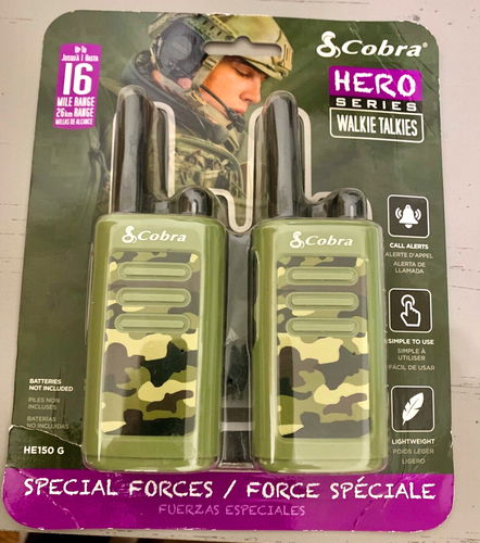 COBRA WALKIE TALKIES - HERO SERIE CAMO SPECIAL FORCES 16 MEILEN REICHWEITE MIT BATTERIEN - Bild 1 von 12