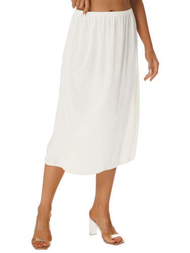 Damen Mädchen Unterkleid Kurz Lang Unterrock Elastisch Halbrock Jupon Underskirt - Bild 163 von 208