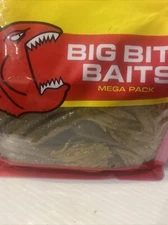 Big Bite Baits Fishing Tubes 100 Pack 3.5 Mustard Green fleck