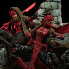 1/12 Scale Daredevil Wired Cape+Scarf Accessory For 6'' Figure Model (No Figure)