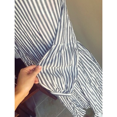 Forever 21 Woven Dress Navy/cream Medium (NEW) | eBay
