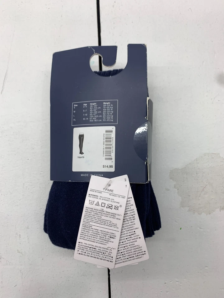 Gap Kids Girls 1 Pair Navy Blue Tights Size Medium - Image 2 of 2