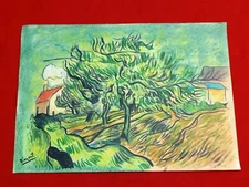 Vincent Van Gogh Drawing on paper (Handmade) signed and stamped mixed media.