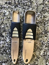 KITCHEN ART ADJUSTABLE TABLESPOON & TEASPOON MEASURING SPOONS  METAL STAINLESS