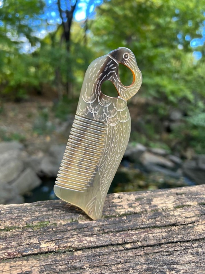 Authentic Ox Horn Comb Thickened Yak Horn Hair Comb Massage Comb Hair