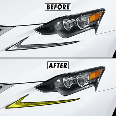 FOR 2014-2016 Lexus IS DRL Turn Signal YELLOW Precut Vinyl Tint Overlays