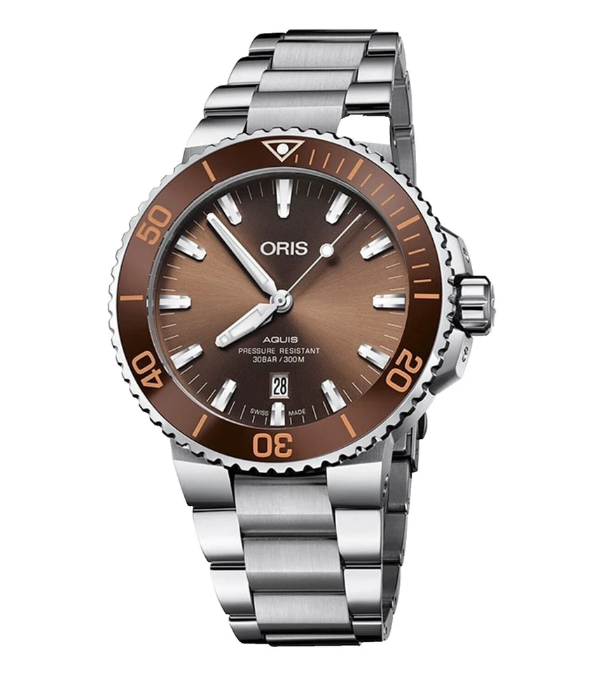 Oris Aquis Stainless Steel Case Wristwatches