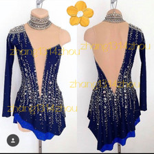 The new ice figure skating dress is available in custom sizes