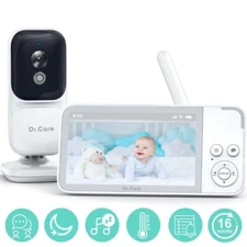 Dr.Care Video Baby Monitor with Camera and Audio 3.5" Night Vision Baby Camera