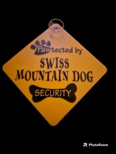 Panneau de fenêtre de voiture de sécurité Pawtected by Swiss Mountain Dog