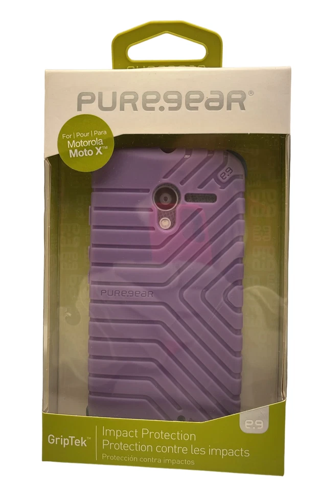 Funda de impacto PureGear GripTek para Motorola Moto X - lavanda / púrpura Foto 3 de 4
