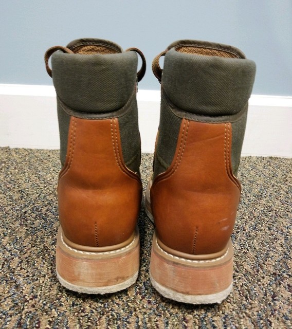 LL Bean Fly Fishing Angler Wading Boots Leather Felt Sole Sz M5/W6
