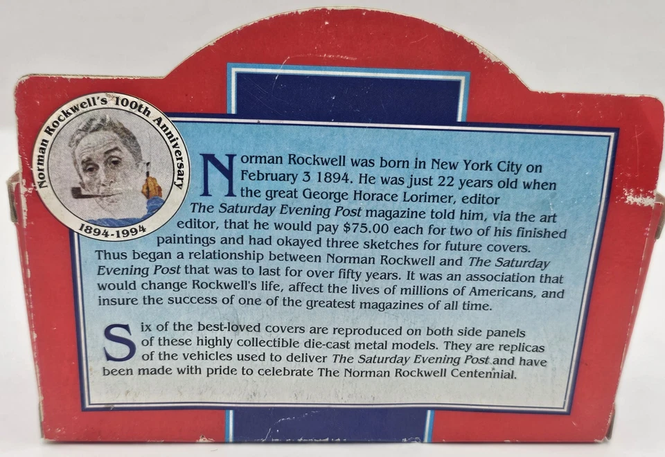 1994 Lledo The Saturday Evening Post Норман Роквелл Литой 1936 Packard Van - Изображение 2 из 4