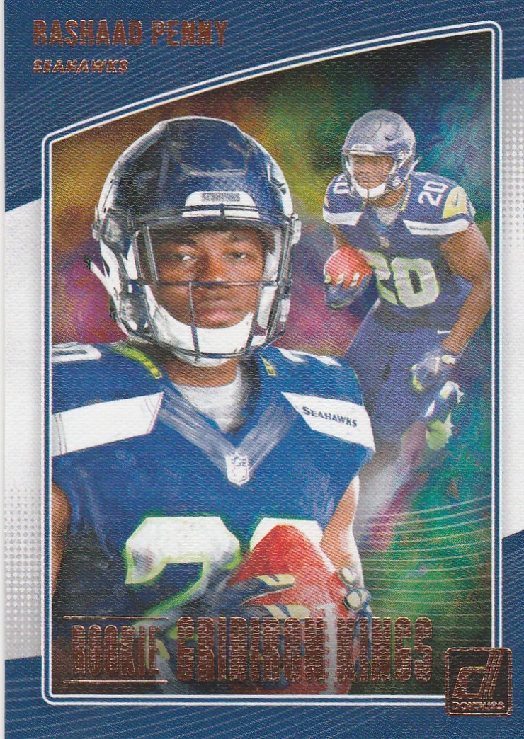 2018 DONRUSS RASHAAD PENNY RB SEATTLE ROOKIE GRIDIRON KINGS #RGK-9  SP