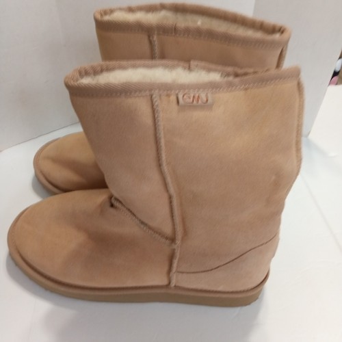 EMU Woman's USA Size 9 Shearling Leather Suede Tan Boots Excellent - Picture 23 of 23