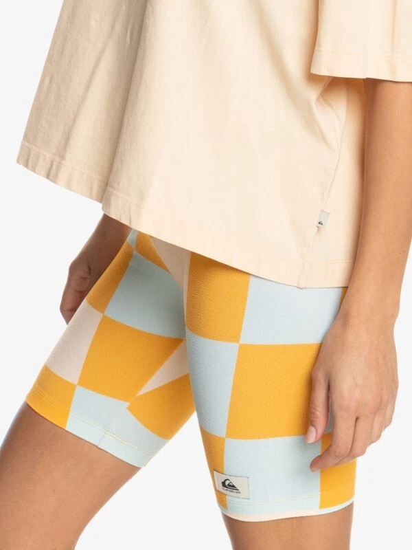 Pantalones cortos de motociclista Quiksilver para mujer talla mediana Check Me Out Foto 2 de 4