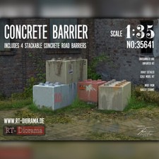 Concrete Barriers (4 pcs.) Cement barriers (4 pcs.) 1:35 Plastic Model Kit