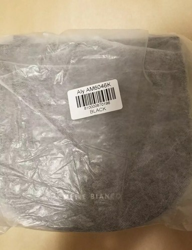 Borsa a tracolla piccola MELIE Bianco Aly anello nero pelle VEGAN NUOVA CON ETICHETTE NUOVA - Foto 9 di 9