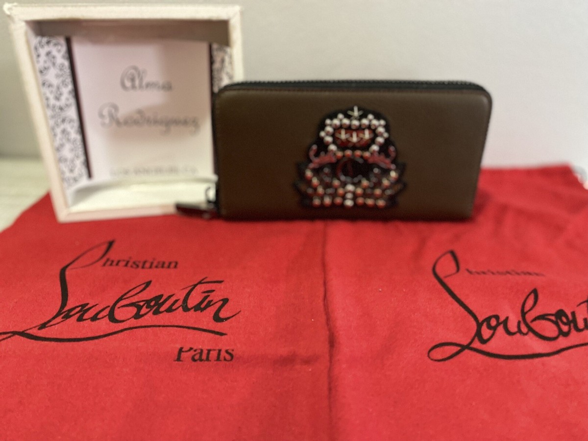 Christian Louboutin panettone zip around wallet brown | eBay Christian Louboutin panettone zip around wallet brown | eBay