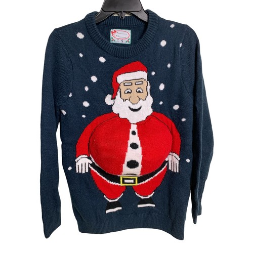 Ugly Christmas Sweater Men Small Santa 