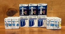 400 True Metrix Glucose Test Strips Softclix/Trueplus 600 Lancets