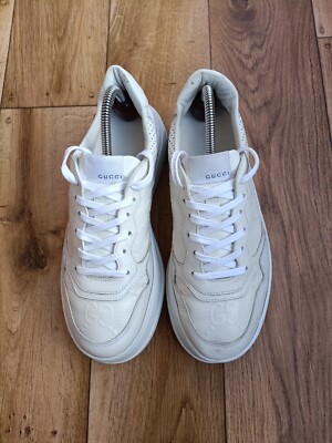 GUCCI GG CHUNKY MEN WHITE SNEAKERS SIZE 42 EU, 8.5 US, 8 UK | eBay