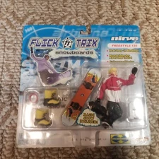 Flick Trix Snowboards 2000 Figure With Nirve Freestyle 135 Brand New Great Condi