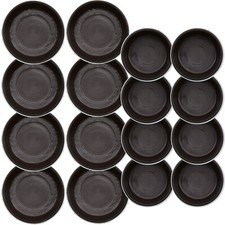 8 x Small-Large CASTOR CUPS Floor Carpet Furniture Sofa Chair Leg Cap Feet Brown