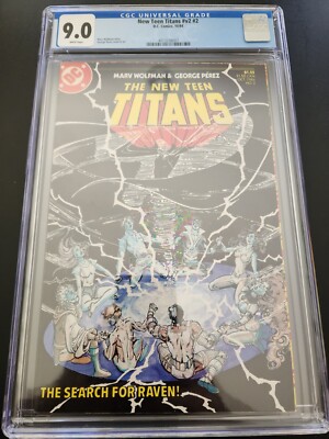 New Teen Titans #2 CGC 9.0; George Perez Cover Marv Wolfman, 1984 DC Comics