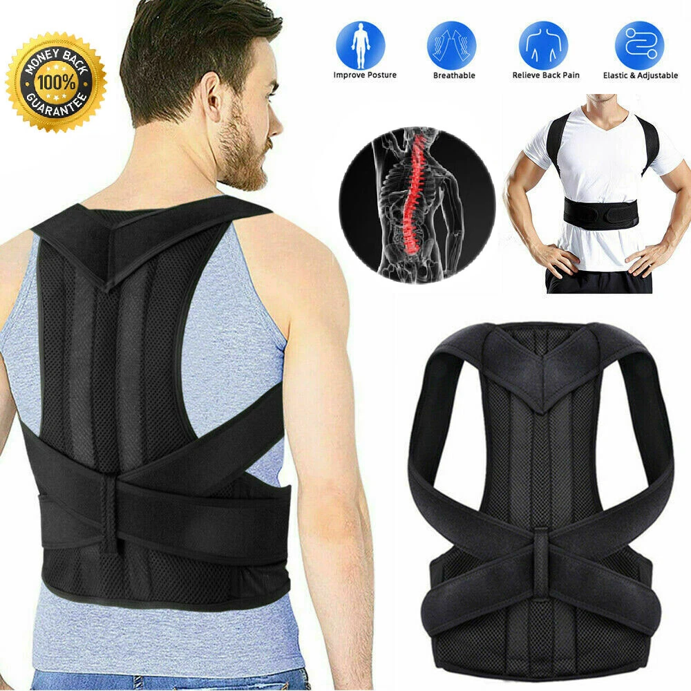 China Back Support Belt with Adjustable Back Straightener Lumbar Support  Posture Corrector for Upper Back Pain Relief factory and manufacturers