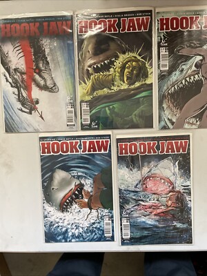 Hook Jaw - Titan Comics # 1B, 2B, 3B, 4A, 5B