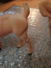 Vtg. LOT 2 HONG KONG HARD PLASTIC FLOCKED GLITTER REINDEER Christmas 7" As Is — photo 8