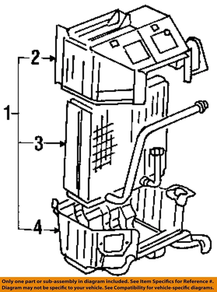 Núcleo evaporador de aire acondicionado usado se adapta a: Isuzu VEHICROSS grado A 1999 Foto 3 de 4