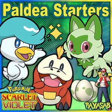 Starters 6IV 🌟Shiny🌟 Non Shiny & Best Stats Pokemon Scarlet and Violet Home🌟