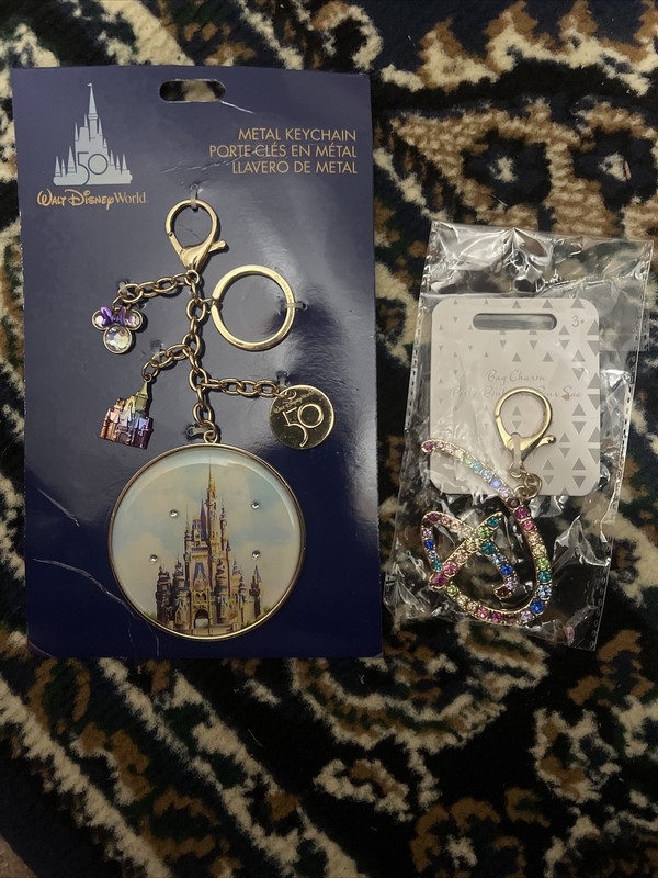 2 Walt Disney World Keychains / Bag Charms