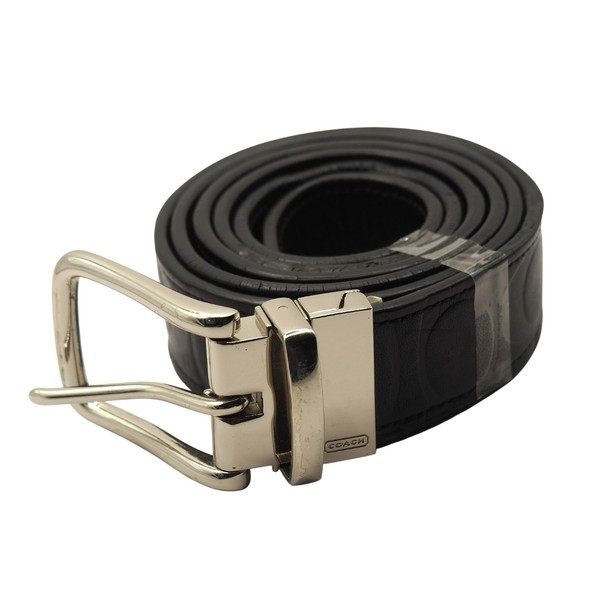 Coach New York Ledergürtel Metallschnalle Unisex, C Monogramm Rapport Muster
